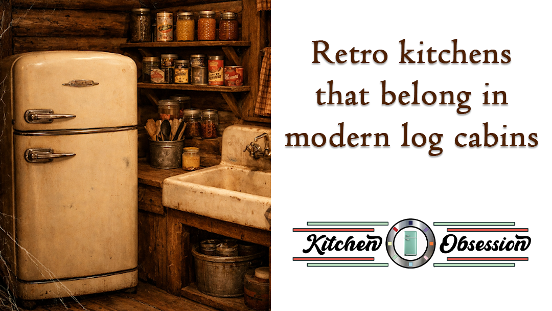 Retro kitchens that belong in modern log cabins