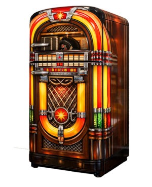 Juke box wrapped refrigerator