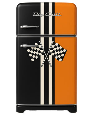 race day wrapped refrigerator
