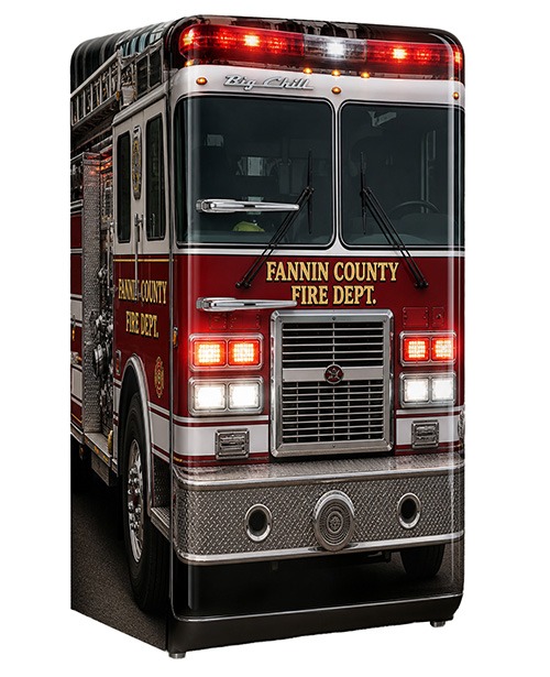 fire-truck Fire truck wrapped refrigerator