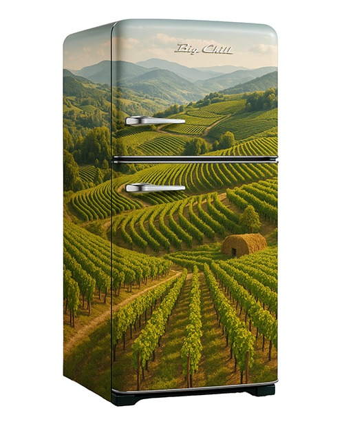 winery winery wrapped refrigerator