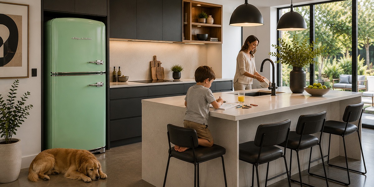 Contemporary home with Big Chill appliances