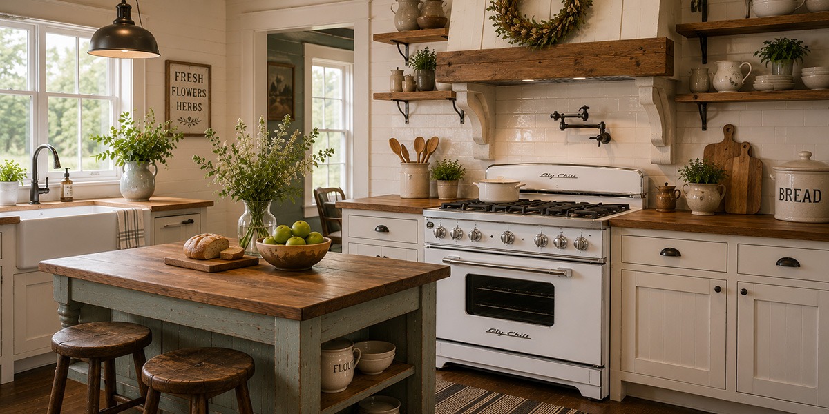 Farmhouse home with Big Chill appliances