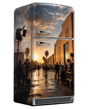 Movie Studio Wrapped Refrigerator